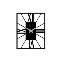 Wallity Reloj de Pared Decorativo de Metal Negro